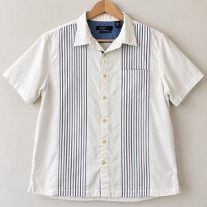 Nat Nast Luxury Originals Silk Embroidered Camp Shirt White XL GS140H